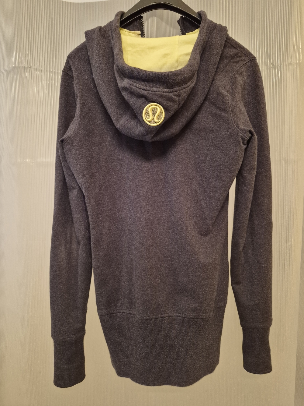 lululemon athletica Dark Gray Hoodie with Yellow Hood Lining